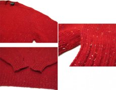 画像3: "Abercrombie & Fitch" Shetland Wool Crew Neck Sweater　RED　size M - L (3)