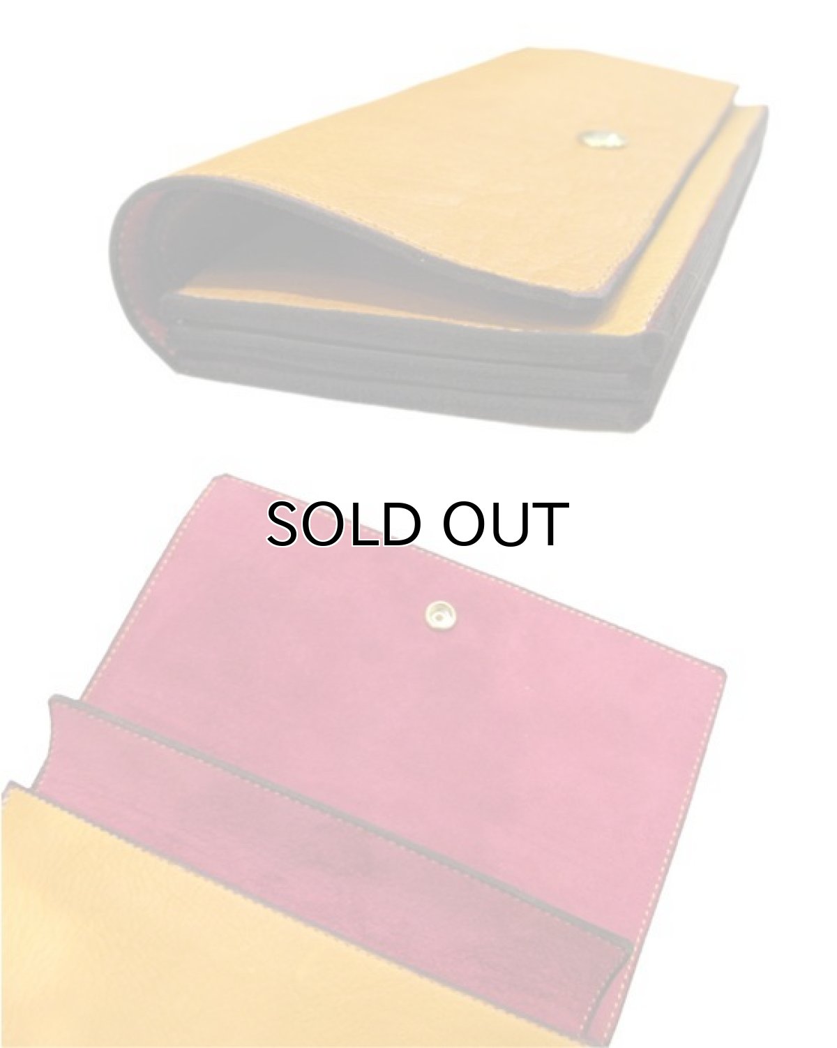 画像5: "JUTTA NEUMANN" Leather Wallet "the Waiter's Wallet"  color : Mustard / Magenta 長財布 (5)