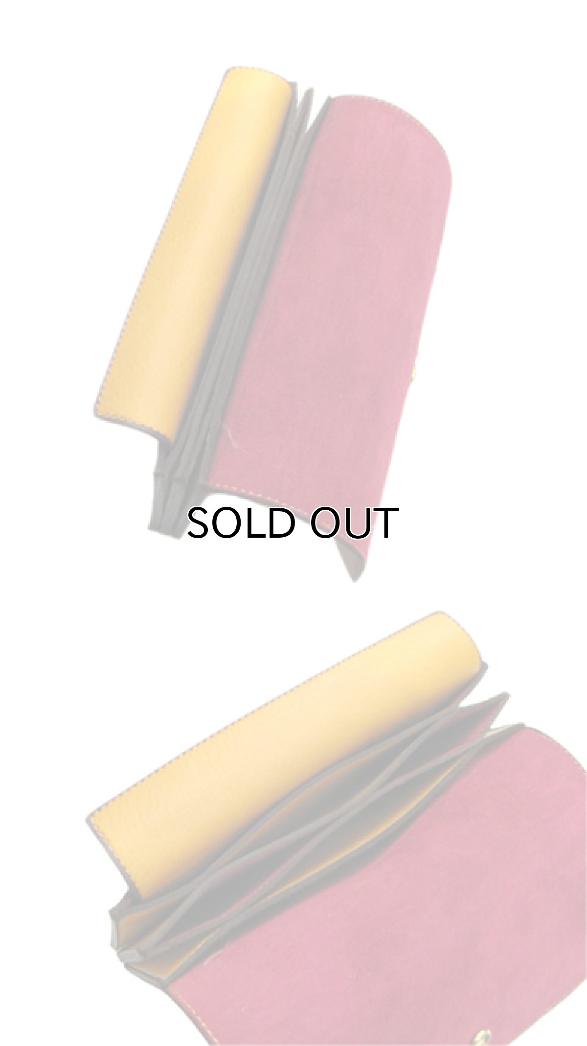 画像4: "JUTTA NEUMANN" Leather Wallet "the Waiter's Wallet"  color : Mustard / Magenta 長財布 (4)