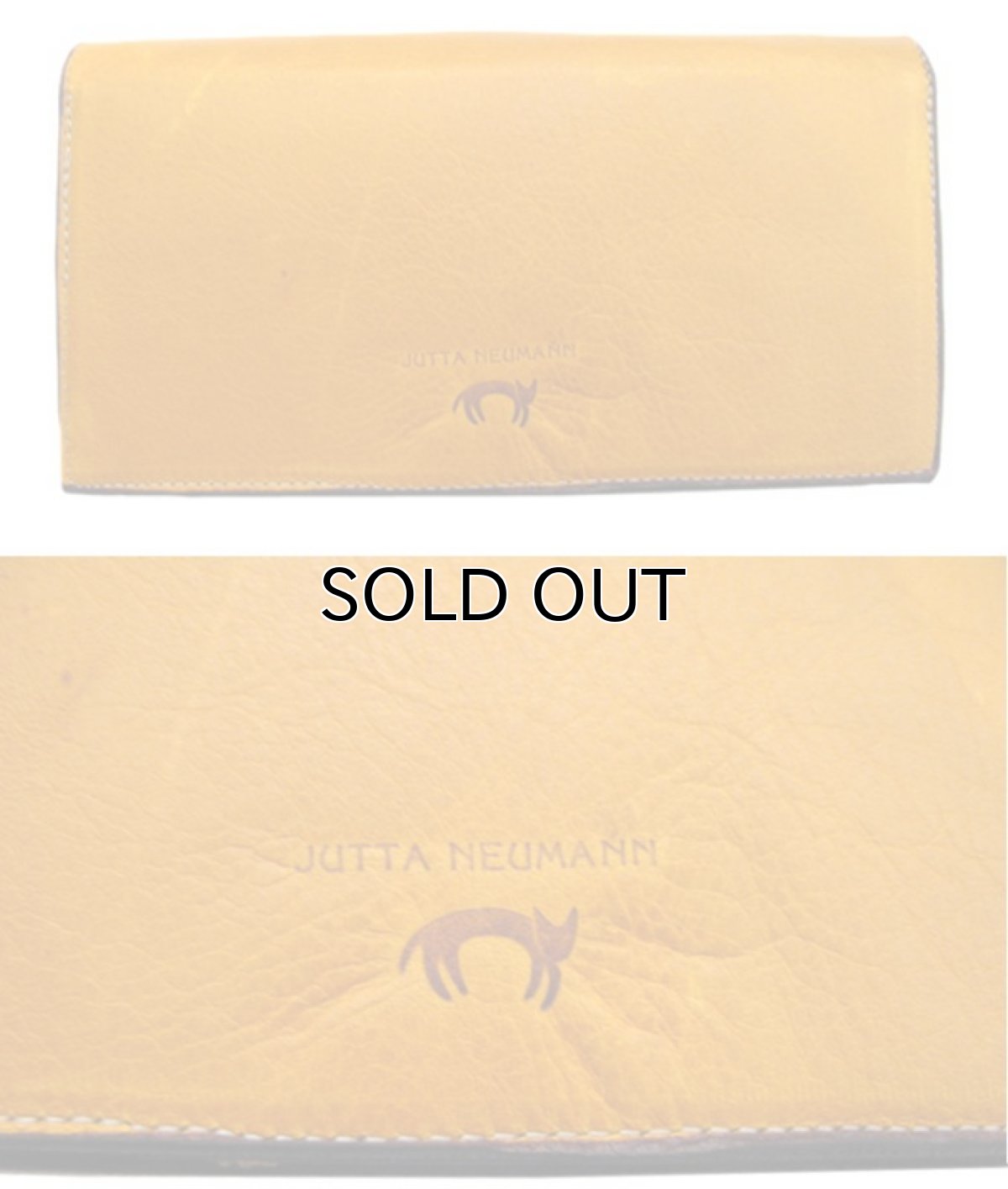 画像2: "JUTTA NEUMANN" Leather Wallet "the Waiter's Wallet"  color : Mustard / Magenta 長財布 (2)