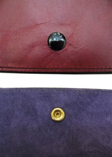 画像3: "JUTTA NEUMANN" Leather Wallet "the Waiter's Wallet"  color : Burgundy / Purple 長財布 (3)