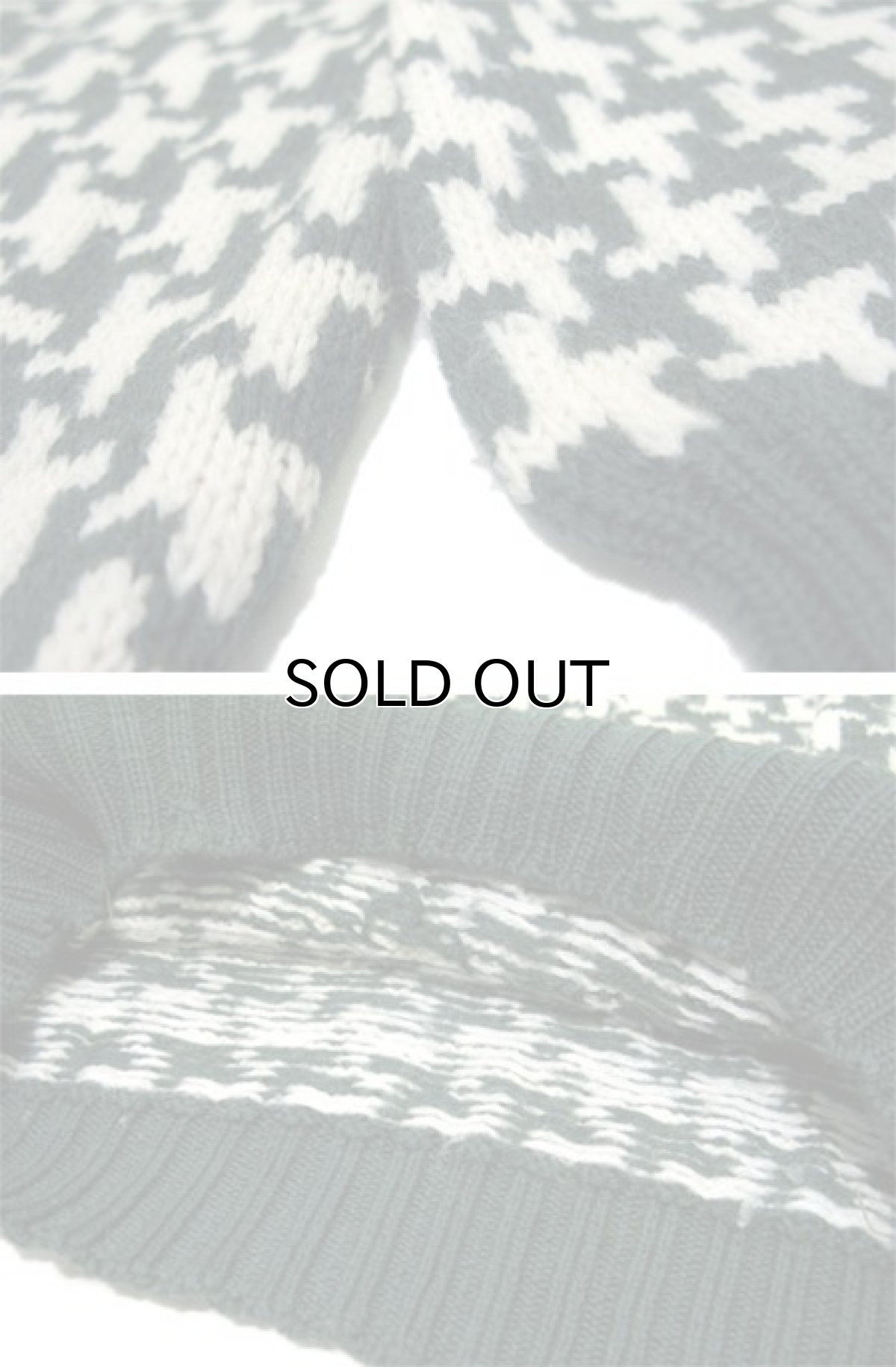 画像5: 1960's "BROADWAY" Houndstooth Wool Sweater Green / Natural size S (表記 不明) (5)