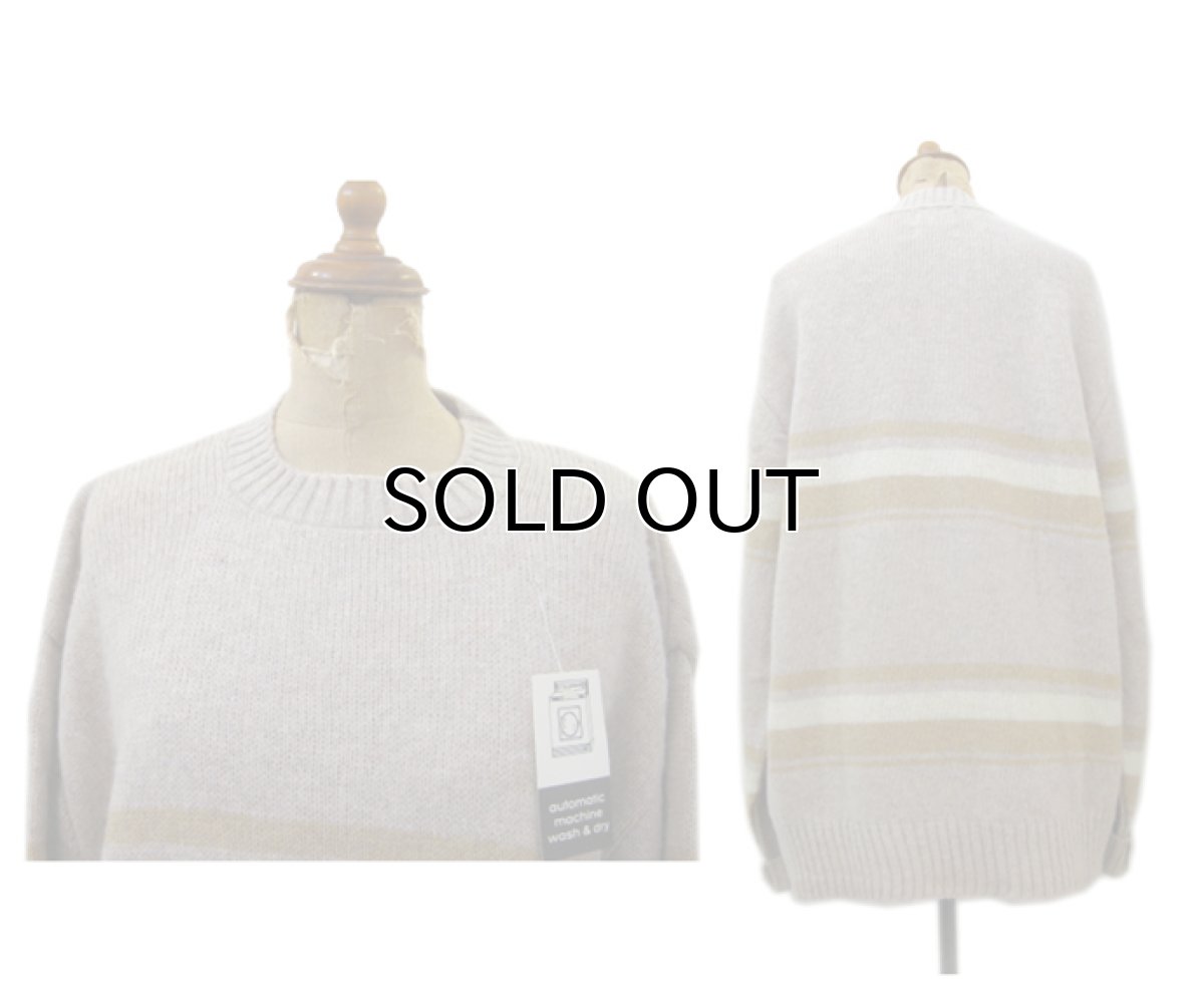 画像2: "TOWN & COUNTRY" Shetland Wool Crew Neck Sweater　Dead Stock　BEIGE　size L (表記 XL) (2)