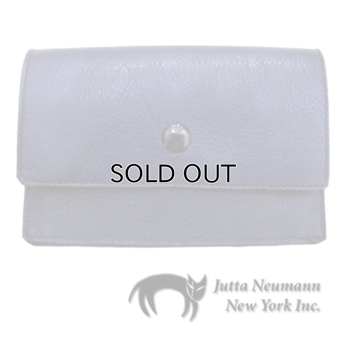 画像1: "JUTTA NEUMANN" Leather Wallet "the Waiter's Wallet" Medium Size　color : Navy / Sky Blue (1)