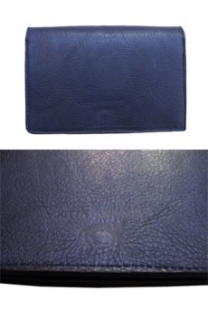 画像2: "JUTTA NEUMANN" Leather Wallet "the Waiter's Wallet" Medium Size　color : Navy / Sky Blue (2)