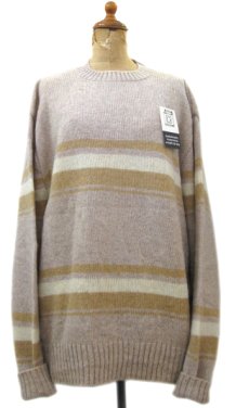 画像1: "TOWN & COUNTRY" Shetland Wool Crew Neck Sweater　Dead Stock　BEIGE　size L (表記 XL) (1)