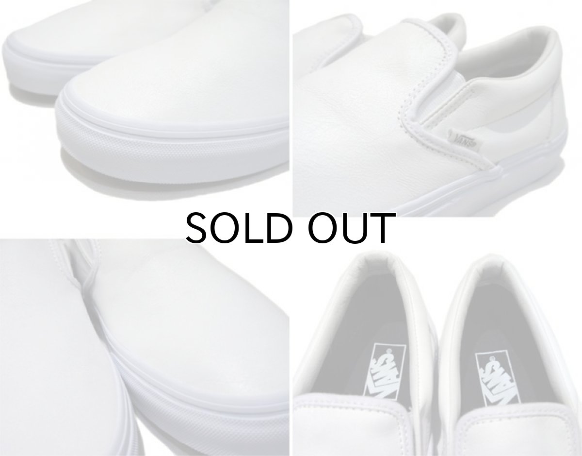 画像4: NEW "VANS" Leather Slip-On WHITE size 10 1/2 (4)
