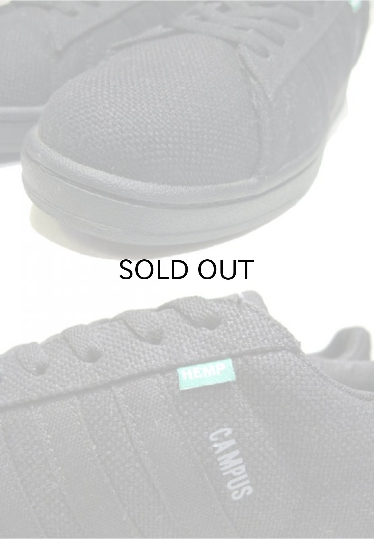 画像6: NEW adidas "CAMPUS" Hemp Sneaker　BLACK　size 9.5 (27.5 cm) (6)