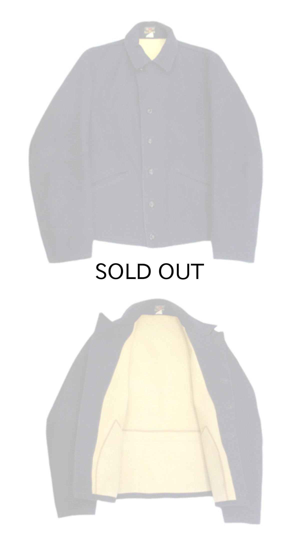 画像3: 1940's "BUCK SKEIN" Cotton Jacket NAVY size L (表記 40) (3)