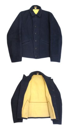 画像3: 1940's "BUCK SKEIN" Cotton Jacket　NAVY　size L (表記 40) (3)