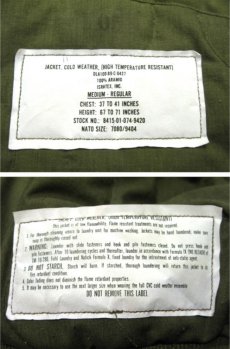 画像4: 1980's U.S.Military Cold Weather Flight Jacket　OLIVE　size Medium - Regular (4)