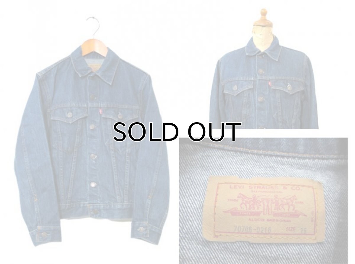 画像3: 1990's Levi's 70706-0216 4 Pocket Denim Jacket -made in CANADA- Blue Denim size XS (表記 16) (3)