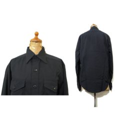 画像2: 1980's U.S.Military L/S Service Shirts　Dead Stock　BLACK　size S (表記 14 x 33) (2)