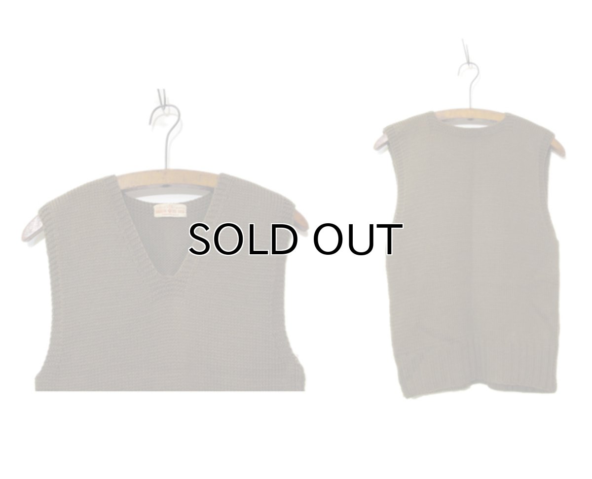 画像3: 1940's~ "AMERICAN RED CROSS" Knit Vest　OLIVE　size S (3)