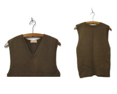 画像3: 1940's~ "AMERICAN RED CROSS" Knit Vest　OLIVE　size S (3)