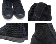 画像4: NEW CONVERSE "ALL STAR" Suede Woven Hi-Cut Sneaker　BLACK　size 8 / 9 (4)