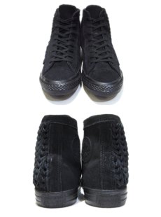 画像3: NEW CONVERSE "ALL STAR" Suede Woven Hi-Cut Sneaker　BLACK　size 8 / 9 (3)