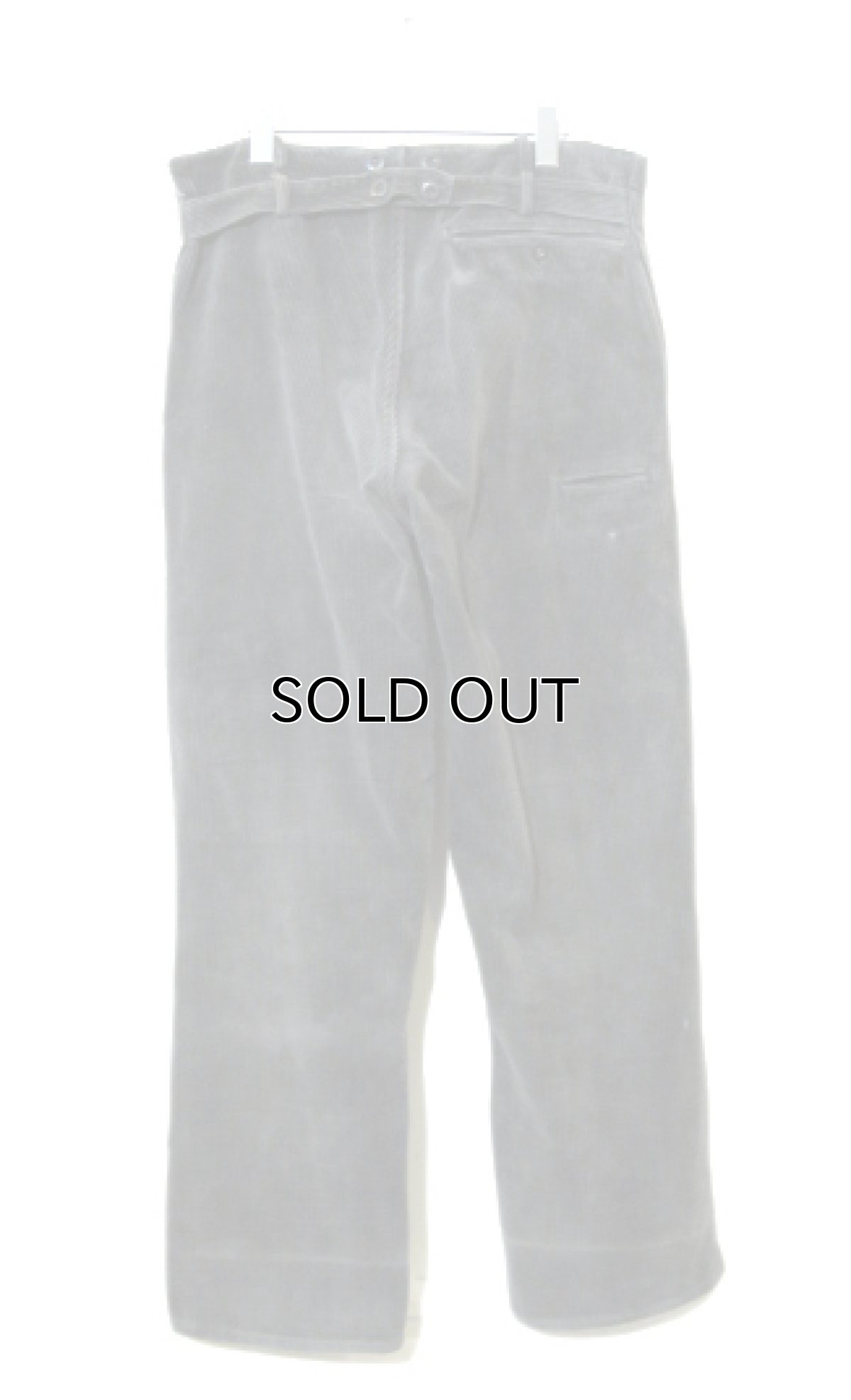 画像2: 1960's Europe Wide Wale Corduroy Trousers　Faded Black　size w 34 inch (2)