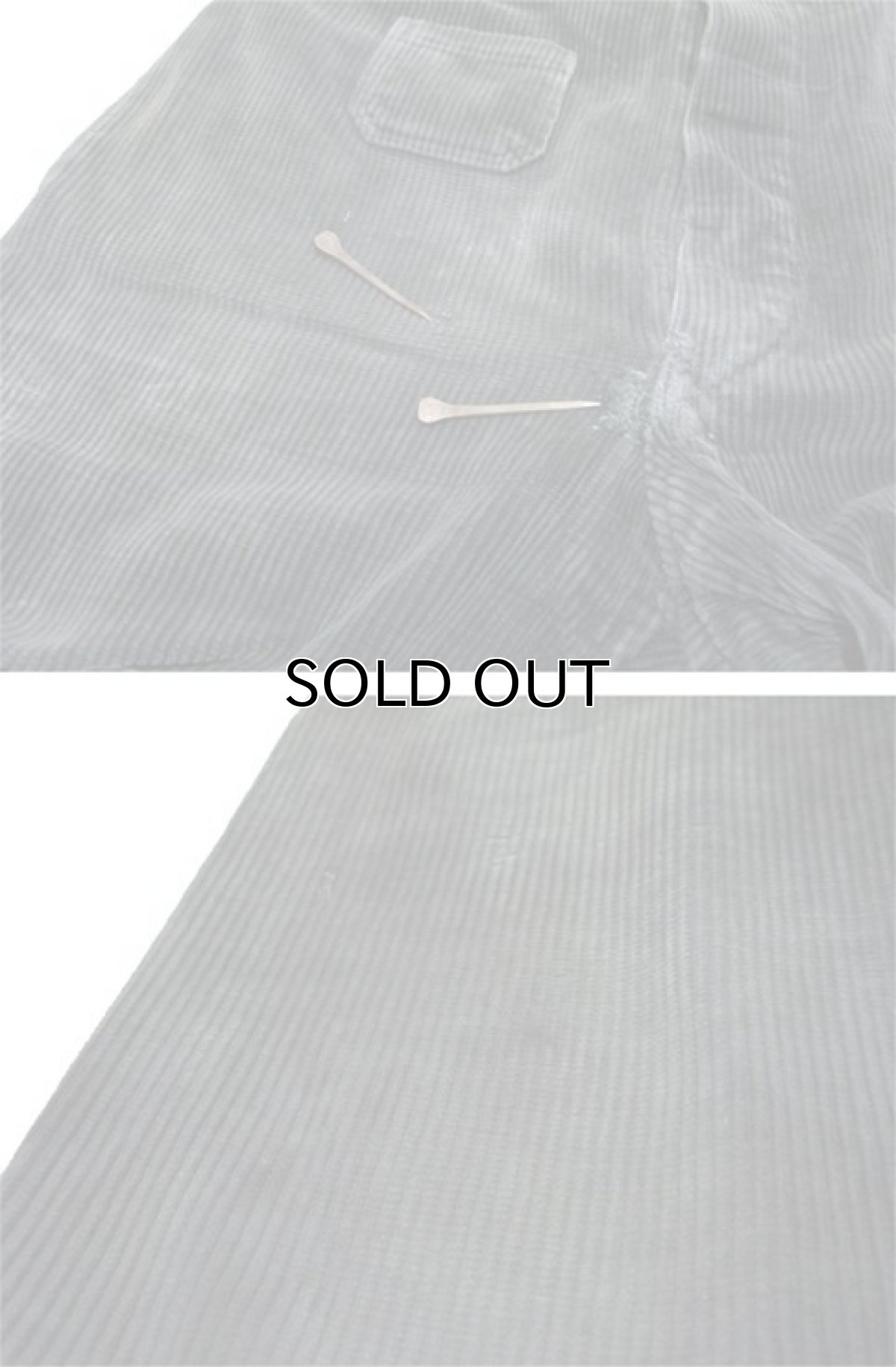 画像7: 1960's Europe Wide Wale Corduroy Trousers　Faded Black　size w 34 inch (7)