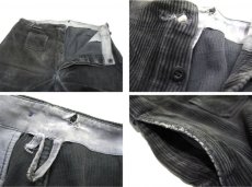 画像5: 1960's Europe Wide Wale Corduroy Trousers　Faded Black　size w 34 inch (5)