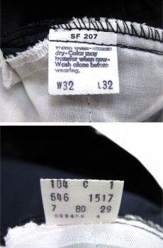 画像5: 1980's~ Levi's 646 Corduroy Pants　Dead Stock NOS　NAVY　size w 32 inch  (表記 32 x 32) (5)