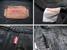 画像3: 1990's Levi's 70507 Chemical Wash Denim Jacket -made in USA-　Black Denim　size S - M (表記 S) (3)