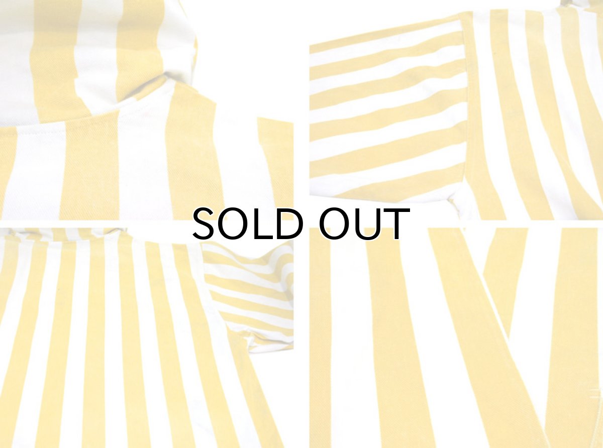 画像8: 1990's "CROSS COLOURS" Cotton Stripe Lace Up Pullover Jacket White / Yellow one size (8)