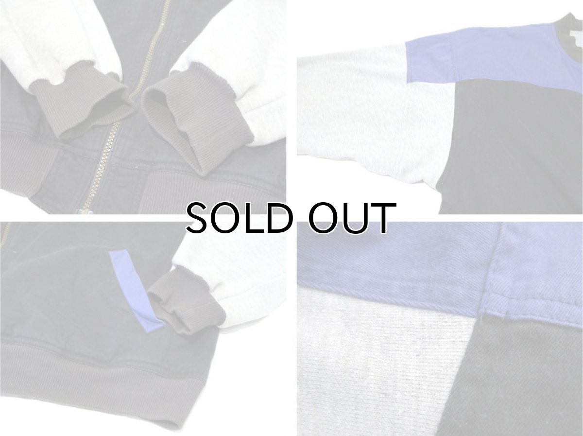 画像6: 1990's "NIKE" Cotton Twill / Sweat 3-tone Zip Up Jacket Black / Purple / Grey size XL (表記 XL) (6)