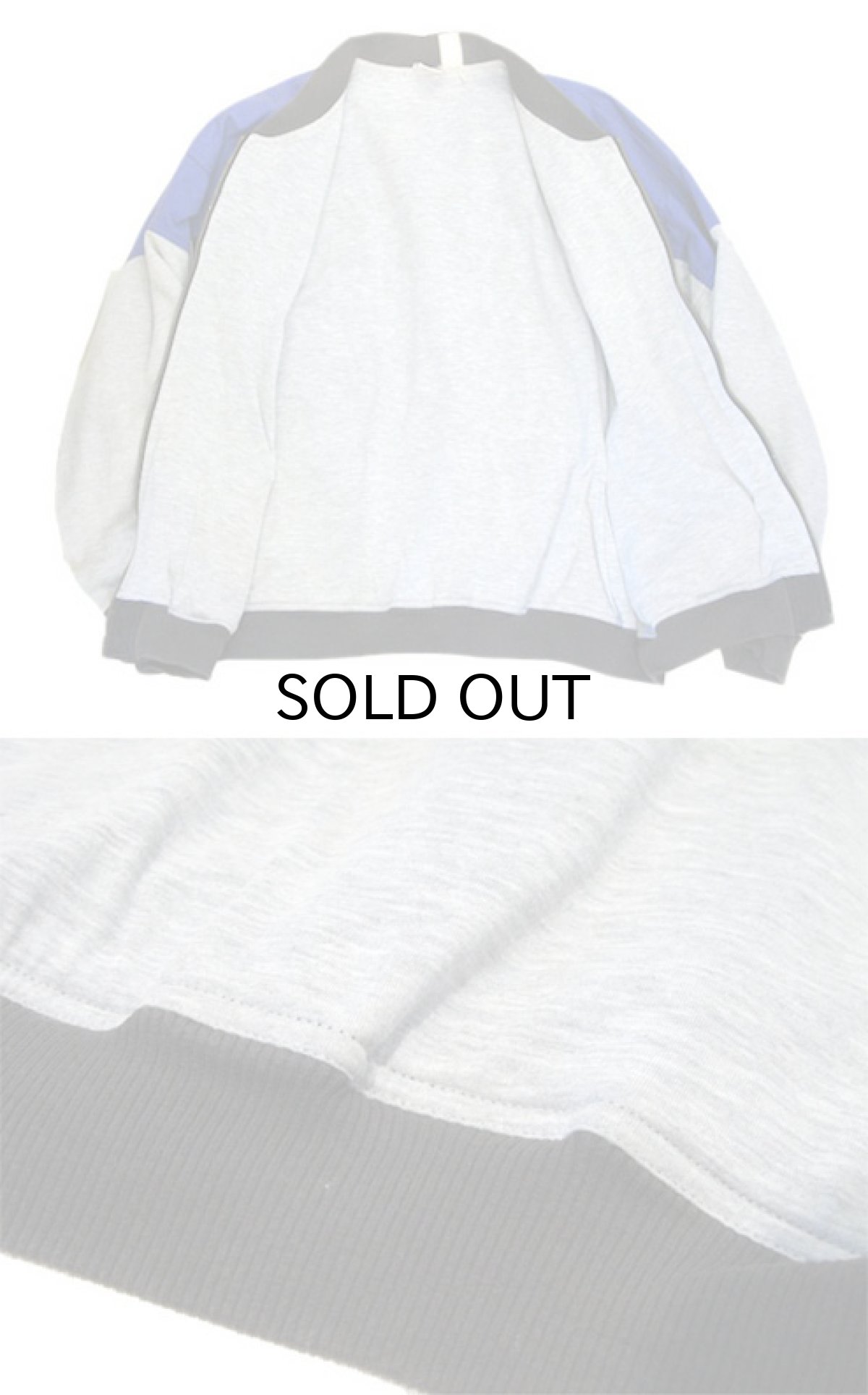 画像7: 1990's "NIKE" Cotton Twill / Sweat 3-tone Zip Up Jacket Black / Purple / Grey size XL (表記 XL) (7)