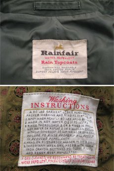 画像4: 1960-70's "Rainfair" Cotton Poplin Soutien Collar Coat　OLIVE　size M - L (表記 不明) (4)