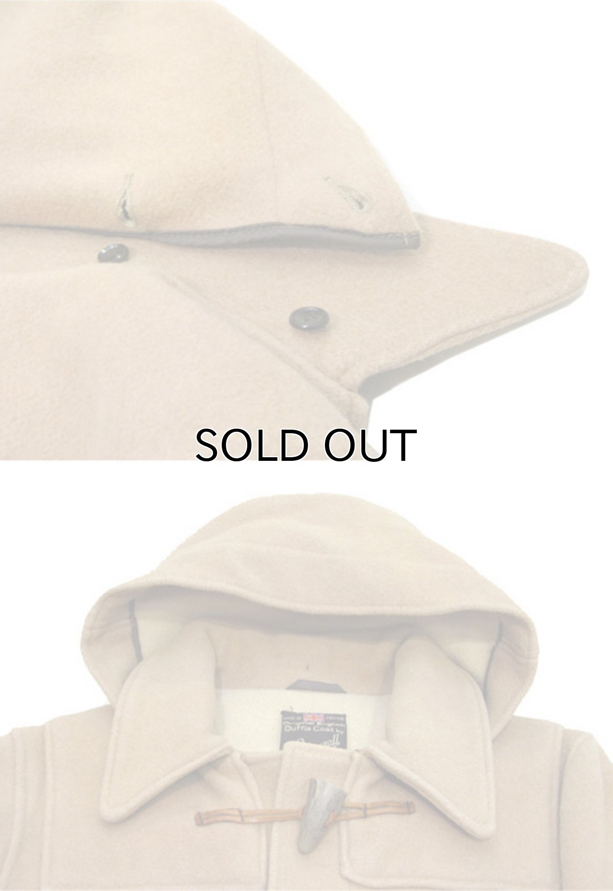 画像5: 1970's~ "GLOVERALL for A Gold Sons" Duffle Coat -made in ENGLAND-　BEIGE　size S (表記 不明) (5)