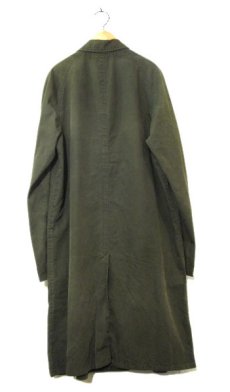 画像2: 1960-70's "Rainfair" Cotton Poplin Soutien Collar Coat　OLIVE　size M - L (表記 不明) (2)