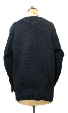 画像2: 1930-40's Low Gauge Sweater with Felt Patch　BLACK　size S (表記 不明) (2)