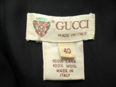 画像4: 1980's GUCCI" Western Design All Wool Long jacket　BLACK　size XS (表記 40) (4)
