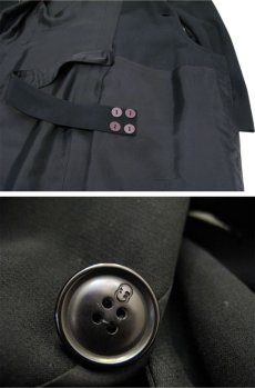 画像8: 1980's GUCCI" Western Design All Wool Long jacket　BLACK　size XS (表記 40) (8)