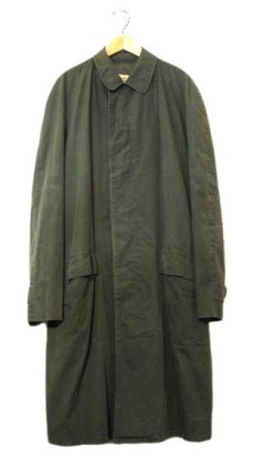 画像1: 1960-70's "Rainfair" Cotton Poplin Soutien Collar Coat　OLIVE　size M - L (表記 不明) (1)