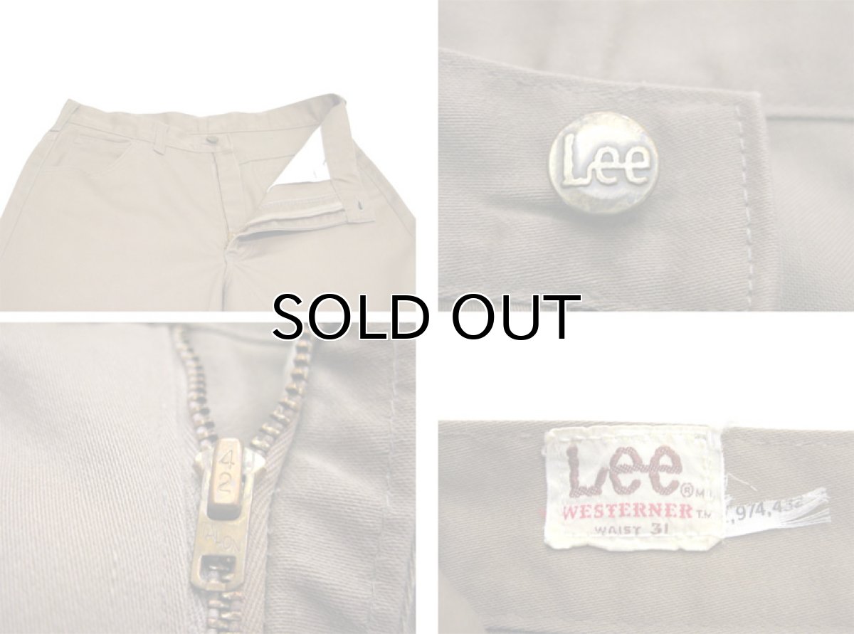 画像5: 1970's "H.D.Lee 100-Z Westerner" Cotton Satin Pants　Moca Brown　size w 31 inch (5)