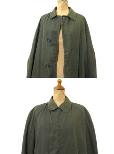 画像3: 1960-70's "Rainfair" Cotton Poplin Soutien Collar Coat　OLIVE　size M - L (表記 不明) (3)