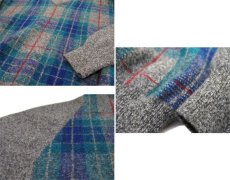 画像4: OLD "Pringle" V-Neck Argyle Sweater-made in SCOTLAND-　GREY　size L (表記 44) (4)