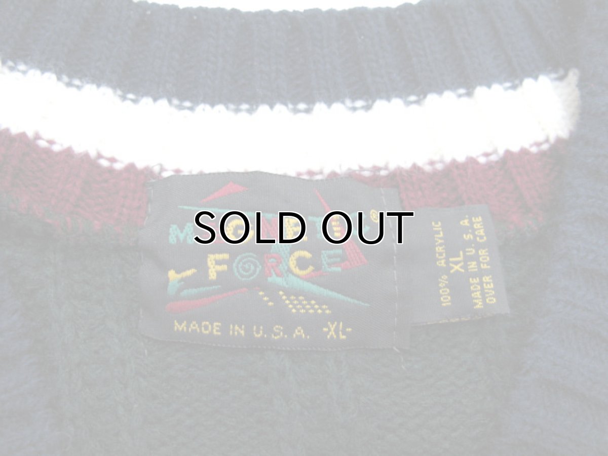 画像4: 1980's "MAGNETIC FORCE" Tilden Sweater -made in USA-　GREEN　size M - L (表記 XL) (4)