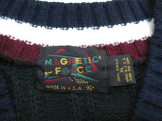 画像4: 1980's "MAGNETIC FORCE" Tilden Sweater -made in USA-　GREEN　size M - L (表記 XL) (4)