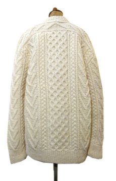 画像2: "GAELTARRA" Fisherman's Hand Knit Sweater -made in IRELAND-　Dead Stock　NATURAL　size XL (表記 42) (2)