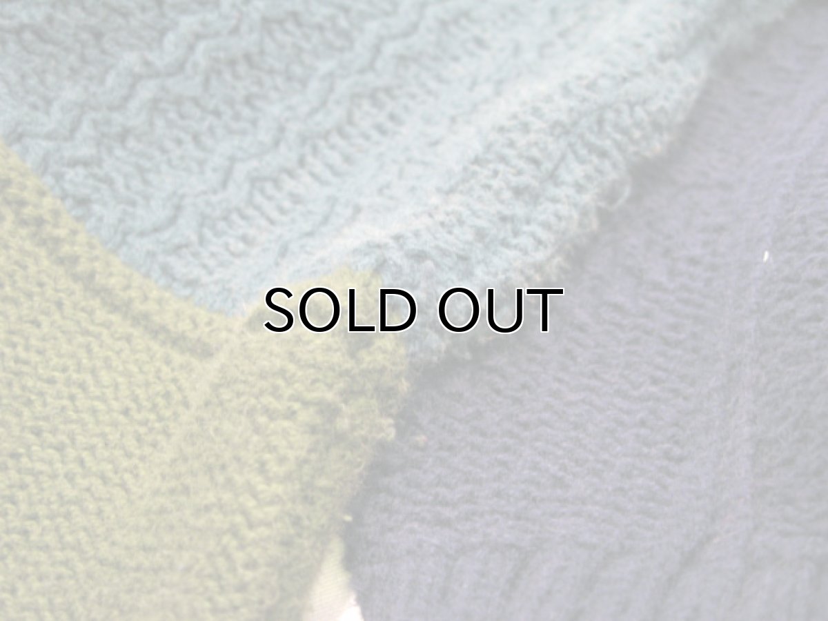 画像5: 1980's "Eddie Bauer" Three Tone Crew Neck Cotton Knit -made in USA-　Navy / Blue / Green　size XL (表記 L) (5)