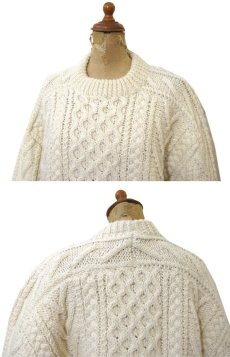 画像3: "GAELTARRA" Fisherman's Hand Knit Sweater -made in IRELAND-　Dead Stock　NATURAL　size XL (表記 42) (3)