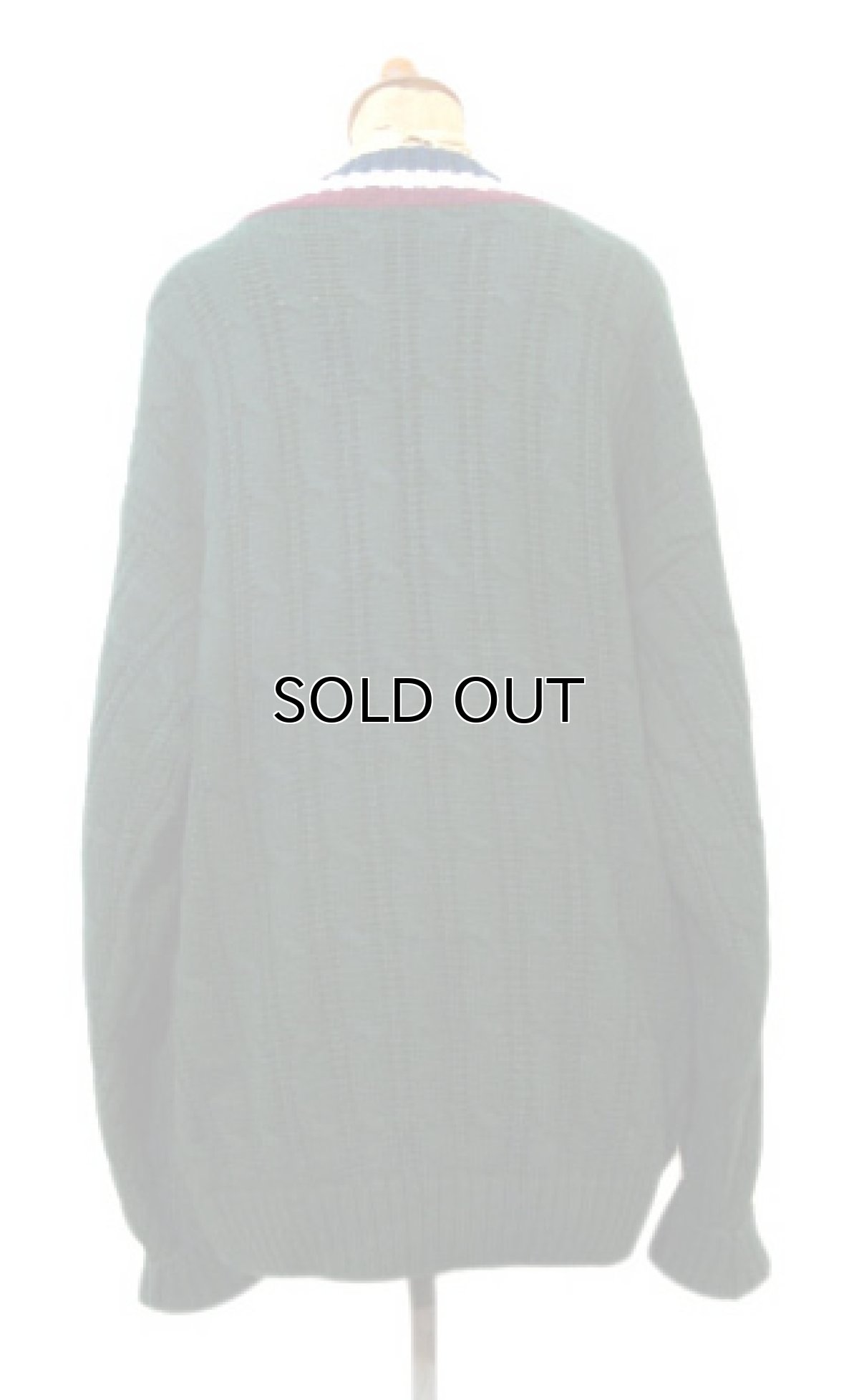 画像2: 1980's "MAGNETIC FORCE" Tilden Sweater -made in USA-　GREEN　size M - L (表記 XL) (2)