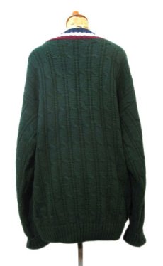 画像2: 1980's "MAGNETIC FORCE" Tilden Sweater -made in USA-　GREEN　size M - L (表記 XL) (2)