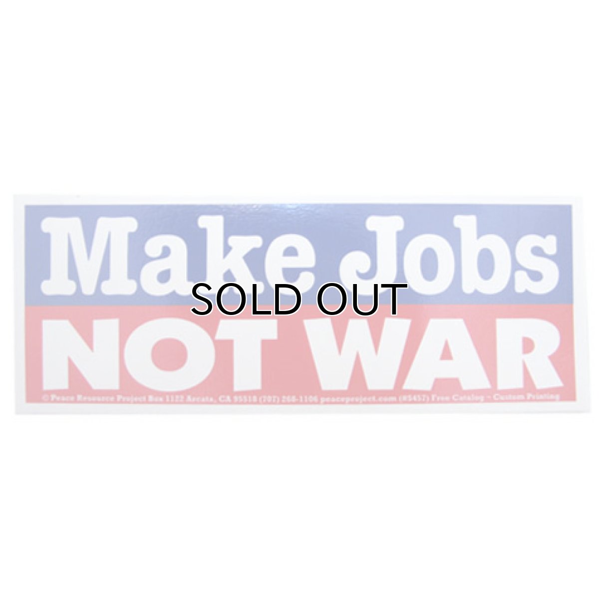 画像1: "Make Jobs NOT WAR" Stickers    (1)