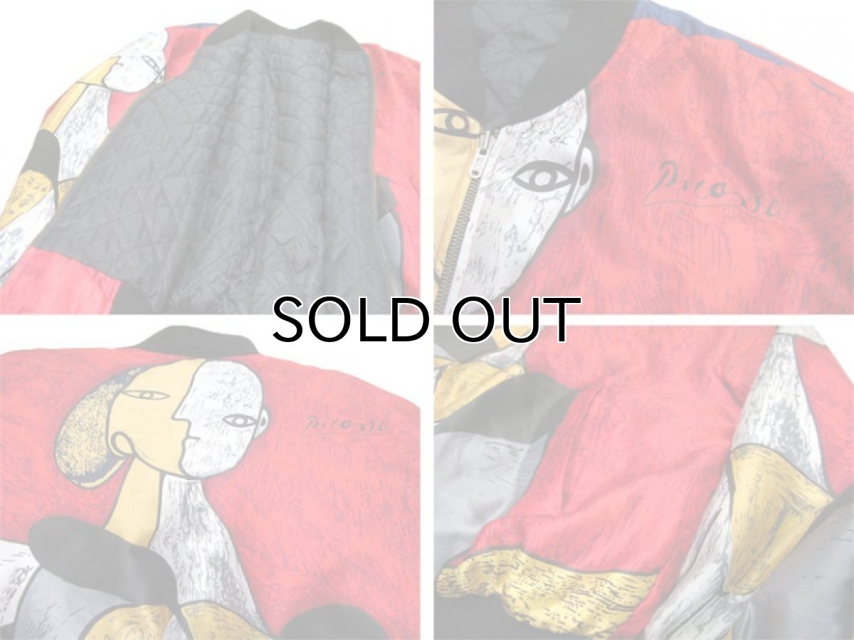 画像4: 1980's "PICASSO" Reversible Design Zip Up Jacket　Red / Black　size L (表記 なし) (4)