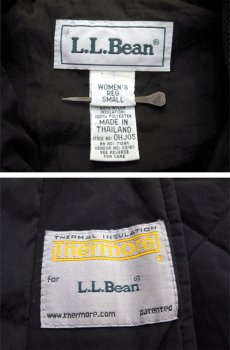 画像4: "L.L.Bean" Corduroy Collar Quilting Jacket　BLACK　size M-L (表記 Lady's Regular / Small) (4)
