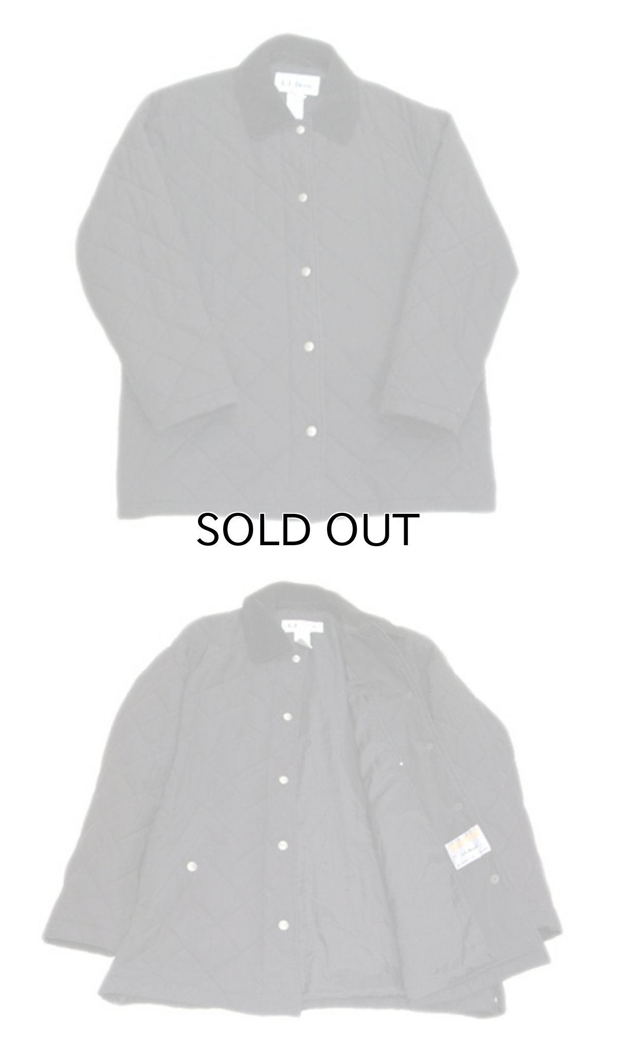 画像3: "L.L.Bean" Corduroy Collar Quilting Jacket BLACK size M-L (表記 Lady's Regular / Small) (3)